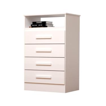 Imagem de Cômoda Infantil Haiti 4 Gavetas e Nicho Superior 100% MDF - Linhamobília