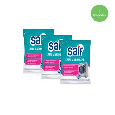 Imagem de Kit 3 Unidades Limpa Máquinas Pó 80g Saif