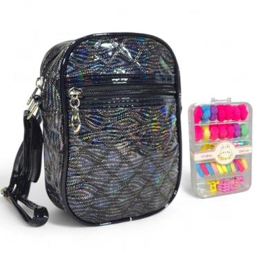 Imagem de Bolsa Bolsinha Infantil Menina Tiracolo Transversal (Preta)