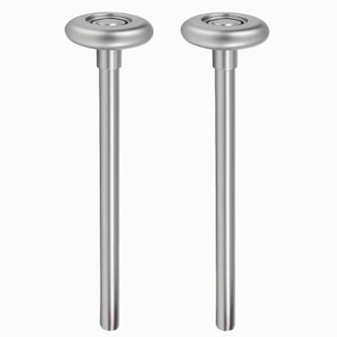 Imagem de 2 rolos de porta de garagem de aço de 4,6 cm para trilho de garagem de 5 cm, haste longa de 18 cm, rolamento de precisão 10 rolamentos de esferas (2 peças de 18 cm de comprimento)
