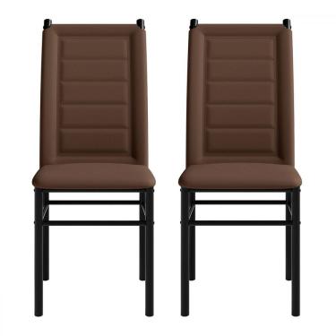 Imagem de Cadeiras Kit 2 Cadeiras Tokio Preto/Marrom - Art Panta