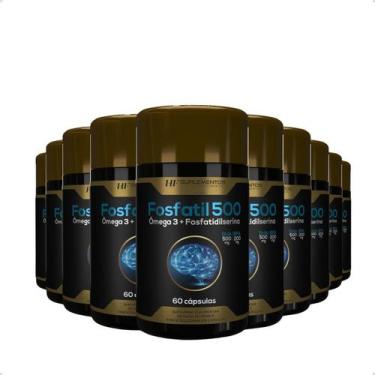 Imagem de 10x fosfatil 500 omega 3 + fosfatidilserina 60caps hf suplementos
