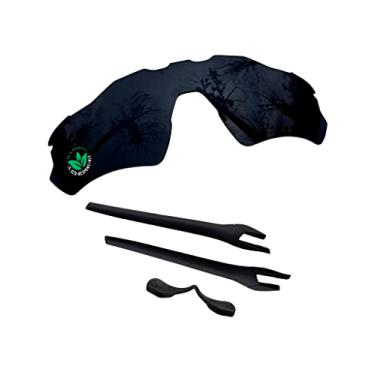 Imagem de Raydi Lentes de reposição de policarbonato e kits de borracha para óculos de sol Oakley Radar EV Path OO9208 - preto sólido - polarizado