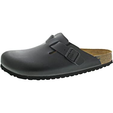 Imagem de Birkenstock Tamancos femininos Boston Soft Footbed, Preto, 11-11.5 Women/9-9.5 Men