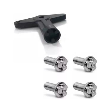 Imagem de Kit Parafuso + Chave Calotinha Tampa Centro Roda Renault