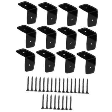 Imagem de Fenteer 12x Suportes de canto de aço galvanizado, clipes de, suportes para ripas de madeira, de teto, 2.95x3.7in