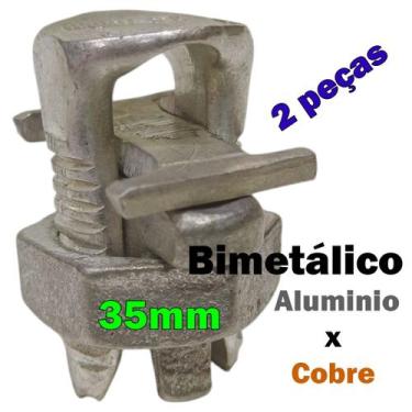 Imagem de Kit 2 Conector Split Bolt Parafuso Fendido para Emenda Cabos 35mm Bime