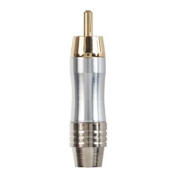Imagem de Plug Conector RCA Macho Profissional - DIAMOND, Prata