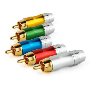 Imagem de Plug Conector RCA Macho Profissional - DIAMOND, VERMELHO