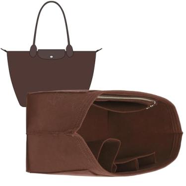 Imagem de Doxo Inserção organizadora de bolsa para Longchamp Le Pliage L inserção de bolsa (G, marrom)