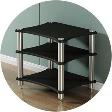 Imagem de Suporte Av Hifi Rack1/2/3/4tier Tv Cabinet Para Amplificadores & Alto-falantes Prateleira De Equipamento De Áudio Robusta Perfeita Para Configuração De Home Theater, Brown-a, 60 * 48 * 40cm(2Tier)