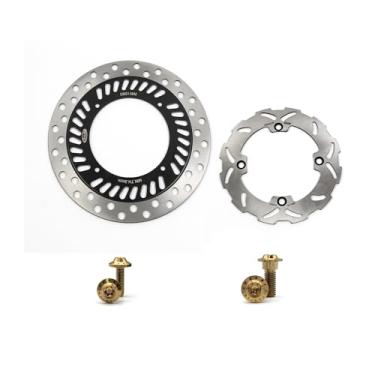 Imagem de Arashi Discos de freio dianteiros traseiros rotores com parafusos de montagem para Honda CR125R CR250R CR125E CR250E CR500R CR500E 1992-1994, peças de acessórios de reposição de motocicleta