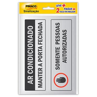 Imagem de Etiqueta Ar Condicionado/Somente Pessoas Autorizadas Pimaco