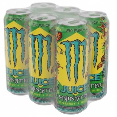 Imagem de Kit Energético MONSTER Juice Rio Punch Lata 473ml (6 uni)