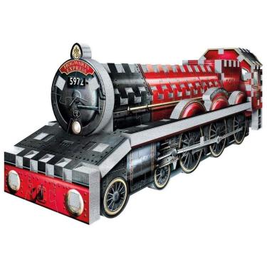 Imagem de Quebra Cabeças 3D Harry Potter Expresso Hogwarts para Crianças e Adultos, 155 Peças, WREBBIT 3D W3D 0201, Vermelho