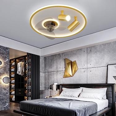 Imagem de Ventiladores de teto com luzes e controle remoto silencioso regulável LED luz de ventilador de teto com temporizador reversível motor DC Ventiladores de teto com lâmpadas para quarto sala de