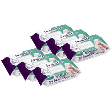 Imagem de Kit Com 6 Toalhinhas Umedecidas Sensitive For You Baby 100 Unidade Barato