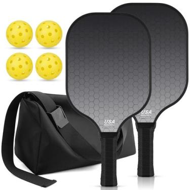 Imagem de Conjunto de pás Pickleball Jobunai T300 Leve em Fibra de Carbono