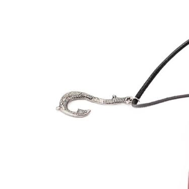 Imagem de Colar de anzol masculino com pingente de anzol para pai, marido, namorado, presentes de pesca para homens, One Size, Aço inoxidável, Sem Pedra Preciosa