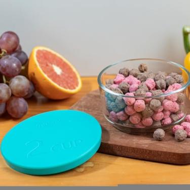 Imagem de 1 peça de 2 xícaras de tampa de silicone verde para pirex e âncora de vidro 7200-PC 2 xícaras, tampa de 12 cm de diâmetro (verde)