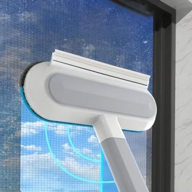 Imagem de 1 escova de limpeza de janela removível multiuso com alça - sem necessidade de eletricidade, design ergonômico para pisos, paredes, vidro - ferramenta de limpeza doméstica e comercial de plástico