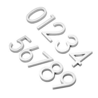 Imagem de 10 adesivos autoadesivos para placa de porta com design moderno, placas numéricas para casa e apartamento, fáceis de instalar e remover para identificação de sala e piso