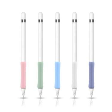 Imagem de 5 peças de alças para Apple Pencil 1º 2º / Apple Pen USB C, capa de silicone multicolorida de 6 x 0,5 polegadas compatível com iPad Stylus Pencil (5 cores)
