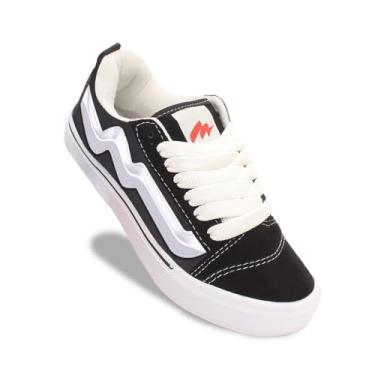 Imagem de Moretto Tênis Rolestreet Casual Unissex, Preto e Branco, Design Minimalista, Cano Baixo, Ideal para Skate e Uso Urbano, Sola de Borracha Resistente (preto/branco, BR, Adulto, Numérico, 36)