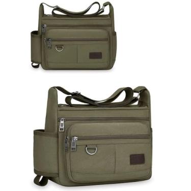 Imagem de Bolsa tiracolo de lona para homens vintage bolsa de ombro bolsa militar bolsa de ombro bolsa de ombro para mulheres, Estilo 3, Medium