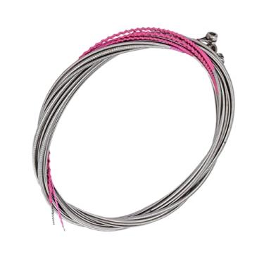 Imagem de XUXHOU Cordas de Baixo de Aço Com 4 Cordas, Boa Ressonância, Tom Completo, Envolto Em Veludo Vermelho, para Músicos