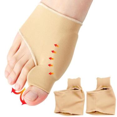 Imagem de Par meias joanete corretor protetor separador de dedos - SWG, BEGE