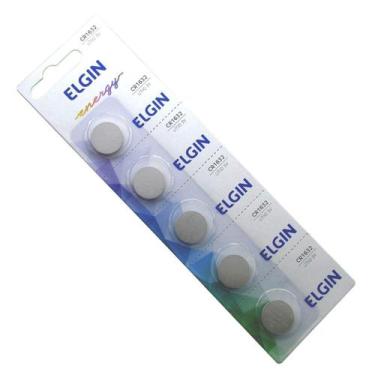Imagem de 5 Bateria Pilha Blister Moeda Cartela Lithium 3v Cr1632 Elgin