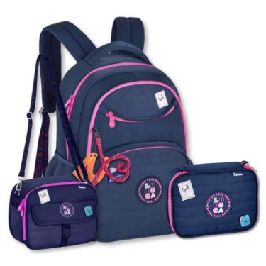 Imagem de Mochila com Lancheira e Estojo Box Kit Escolar Luluca Completo-Feminino