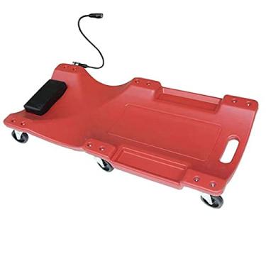 Imagem de Creeper com caixa de ferramentas profunda, encosto de cabeça de couro macio e 6 polias móveis, elevador de carro, carrinho de carro, garagem rolante para casa e oficina de reparo de automóveis (Cor