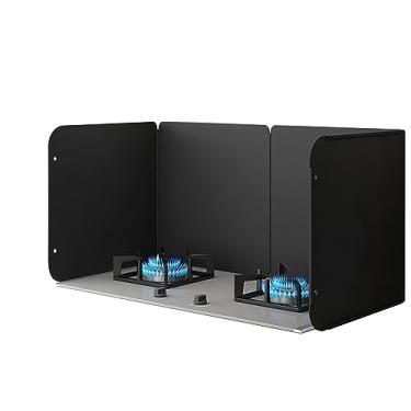 Imagem de HYUIO Protetor contra respingos, protetor anti-respingos, protetor contra respingos de gordura, protetor de respingos de fogão dobrável, para fogão de parede superior de fogão fogão fogão frigideira