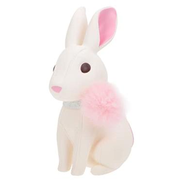 Imagem de Coelho da páscoa cofrinho coelho cofre moeda caixa de armazenamento de dinheiro cofrinho boneca estatueta para crianças primavera Páscoa mesa centro de mesa decoração rosa ornamentos decorativos (cor