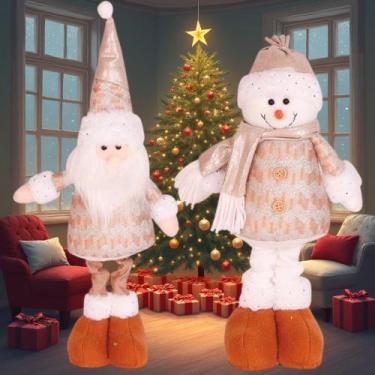 Imagem de Papai Noel E Boneco De Neve Enfeite Natalino Decoração Natal - MundoKN