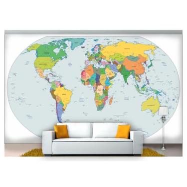 Imagem de Papel De Parede Mapa Mundi  Nmu08 - Você Decora