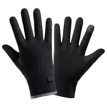 Imagem de Luvas unissex quentes de outono e inverno, luvas forradas térmicas para clima frio, Black Man, tamanho �nico