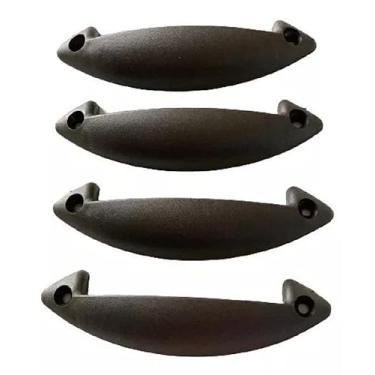 Imagem de Puxador Cama Box Bau Comoda, Guarda Roupa Moveis de Madeira em Geral Preto com 10 unidades acompanha Parafusos