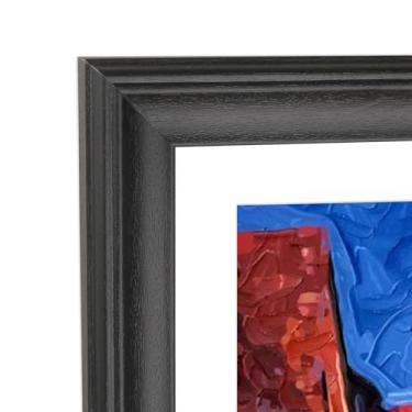 Imagem de Molduras panorâmicas de madeira maciça, 43 x 81 cm, com tapete branco, serve para fotos de 35,5 x 81,3 cm com tapete ou 43 x 89 sem tapete, moldura para pôster 43 x 89 cm moldura para foto de família