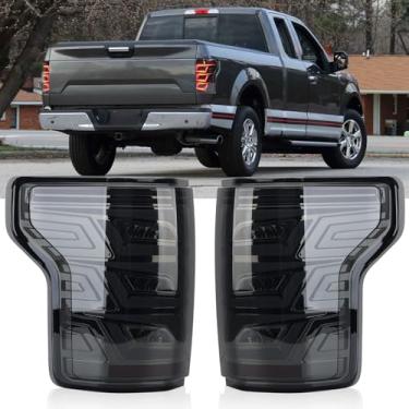 Imagem de Conjunto de luz traseira compatível com Ford F150 2015-2020 com lâmpada traseira de LED