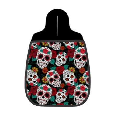 Imagem de Lixeira De Carro Organizador Lixinhocar Caveira Mexicana Floral