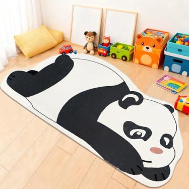 Imagem de Lacomfy Tapete de panda 6 x 1,5 m - Tapete de animal branco e preto para quarto de crianças, meninos, meninas, sala de estar, berçário, sala de jogos, estampa de animais da floresta, macio