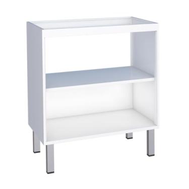 Imagem de Balcão Cooktop Aço Gaia S/Tampo Branco Montado Cozimax