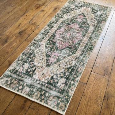 Imagem de Muddy Mat Eden Tapetes laváveis de 0,6 m x 2,1 m para sala de estar, quarto e sala de jantar – Tapete moderno macio e antiderrapante – Tapetes dobráveis à prova d'água para animais de estimação para