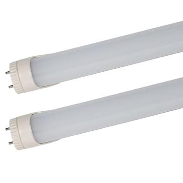 Imagem de CLEANLIFE Lâmpadas LED InstantStart T8 – Pacote com 2 lâmpadas de tubo de LED – Lâmpada Plug and Play para refrigeração, fonte e máquina de venda automática – tampas giratórias, lâmpada LED G13 de 2
