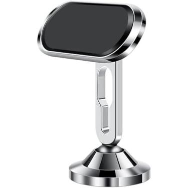 Imagem de Suporte Magnético de Celular 360° Universal para Carro | Fixação Forte com 8 Ímãs de Neodímio | Rotação Ajustável, Design em Alumínio e Instalação Rápida no Ar-Condicionado