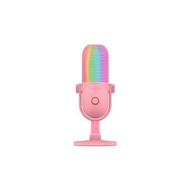 Imagem de Microfone Razer Seiren V3 Chroma, RGB, Conexão USB, Quartz - RZ19-05060300-R3U1