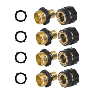 Imagem de RNXRZANK Conector Rápido para Mangueira de Jardim, Encaixe Macho E Fêmea de 3/4", Adaptadores para Torneiras de Reposição para Dispositivos de Irrigação E, 4 Conjuntos, Tamanho real